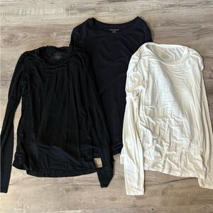 3 long sleeve tops- size M & L